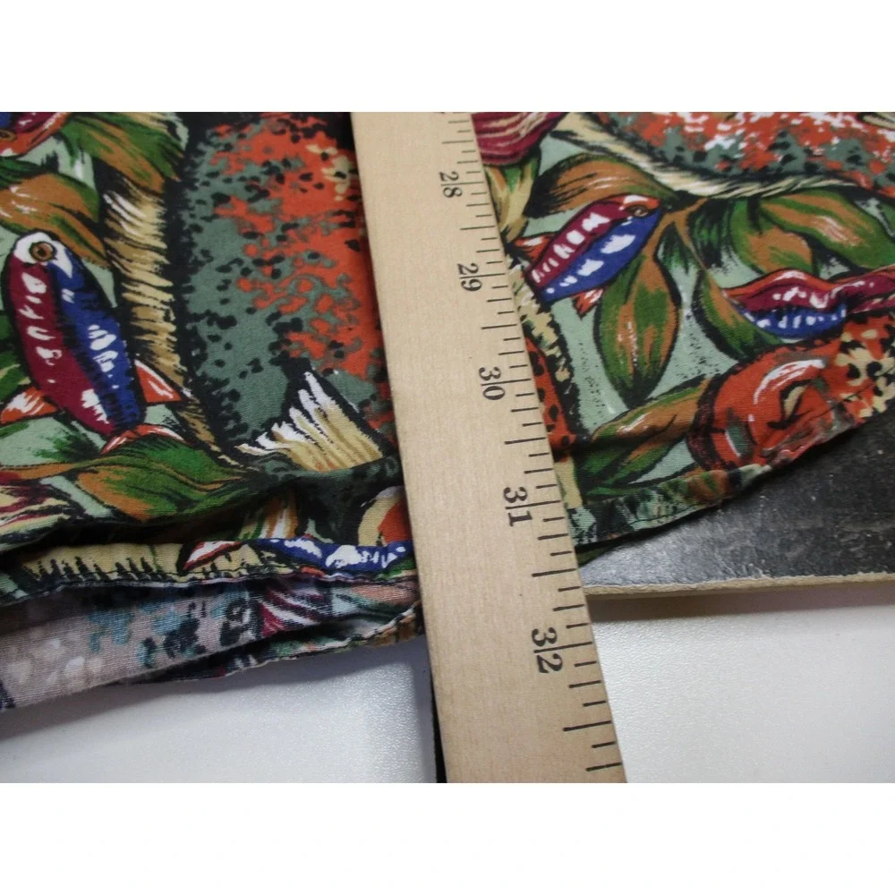 Vintage Banana Republic Shirt Mens XL Fish Print Safari Travel Short Sleeve 90s
